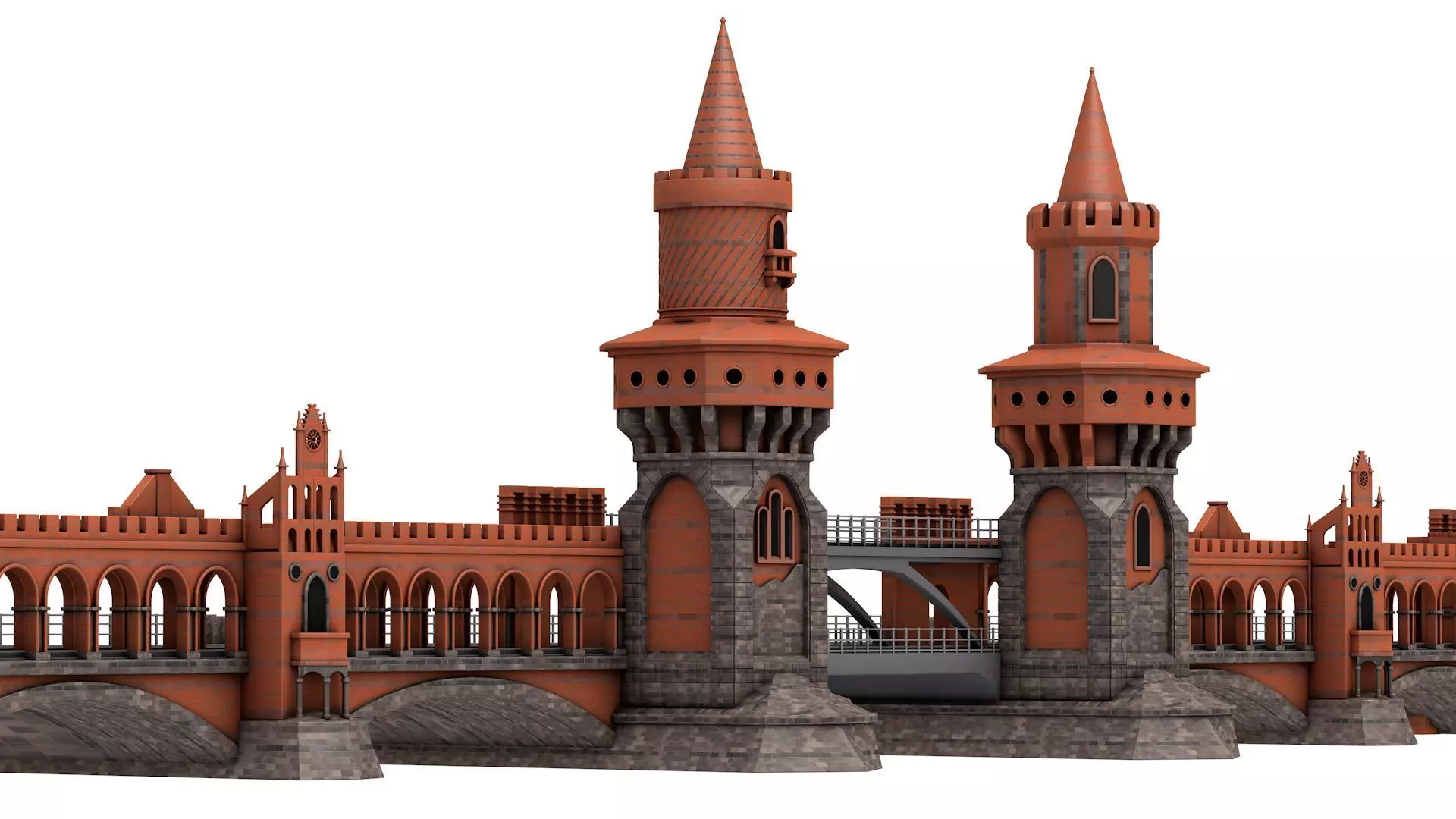 Oberbaum Bridge 3D model_0
