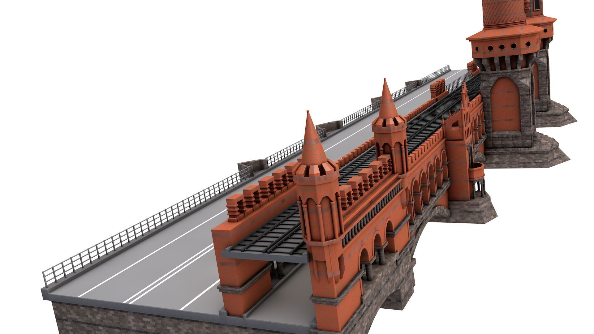 Oberbaum Bridge 3D model_7