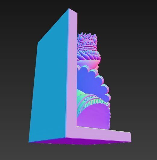 Braided Queen Bust Bookend 3D Printable 3D model_15