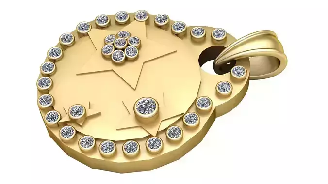 3D GOLD PENDANT 