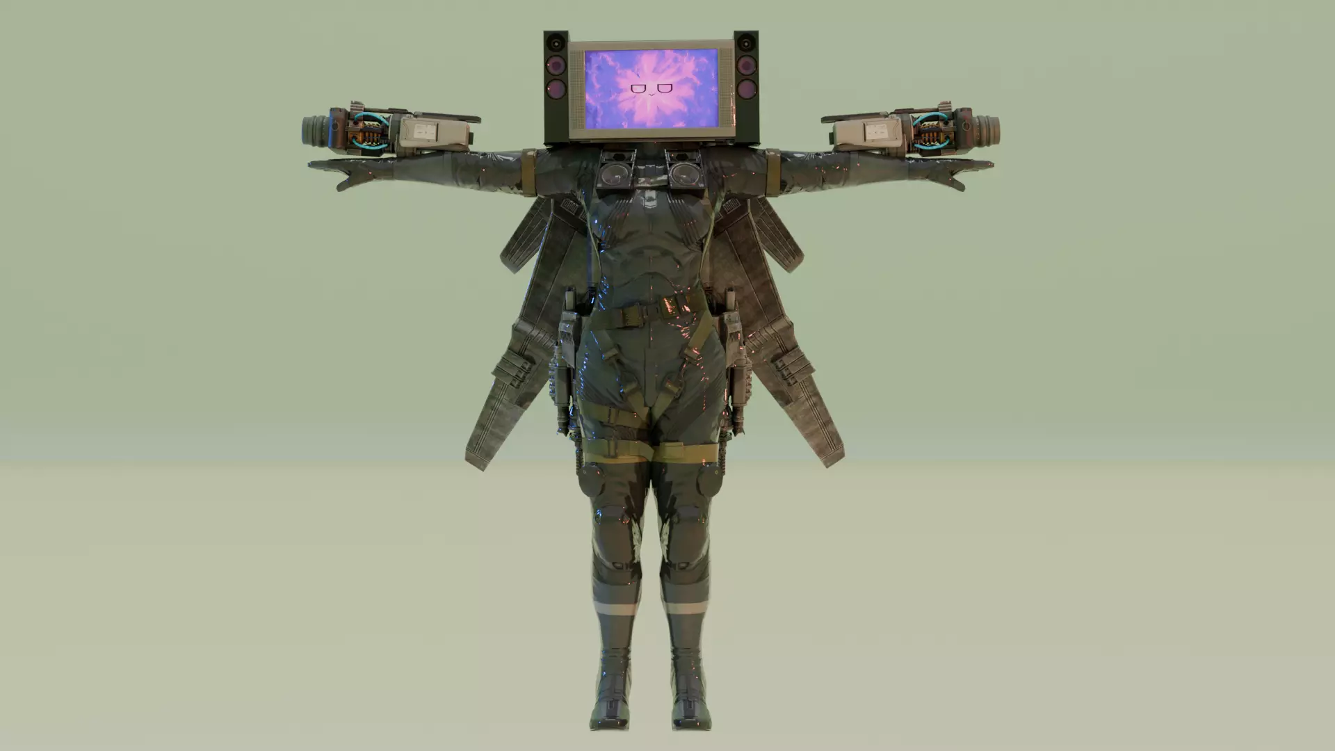 athena skibidi wars 3D model_0