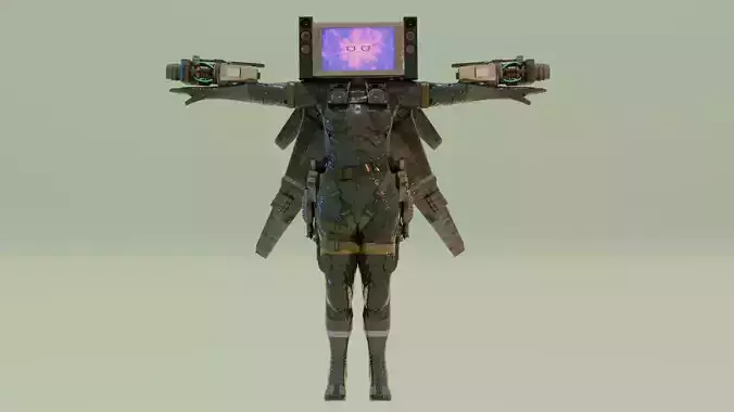 athena skibidi wars 3D model