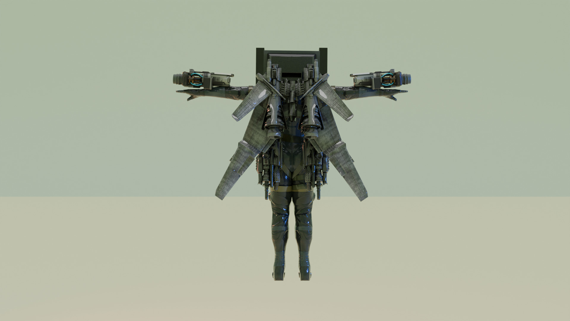 athena skibidi wars 3D model_2