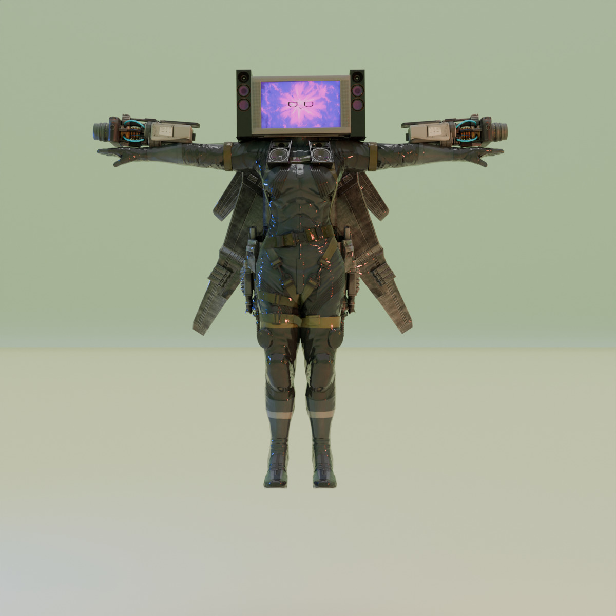 athena skibidi wars 3D model_5