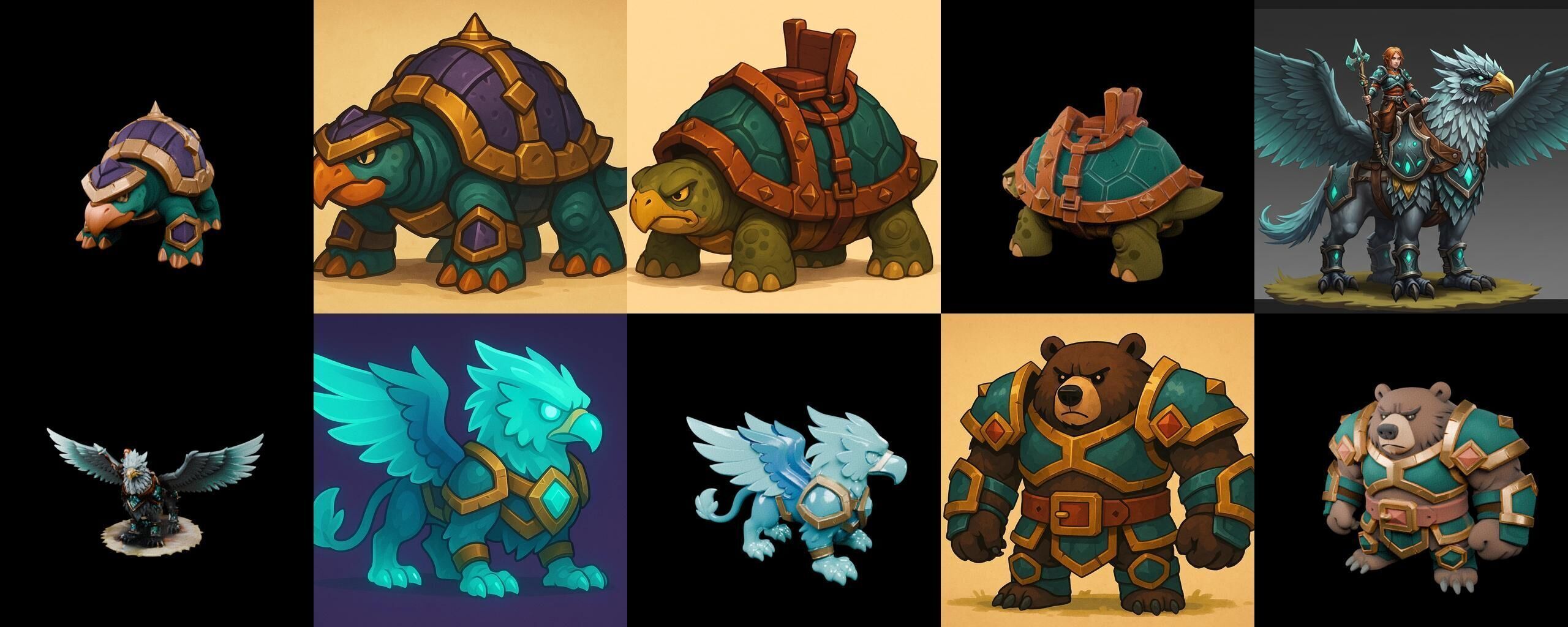 MountWorld bundle 66 pack 100 glb Low-poly 3D model_1