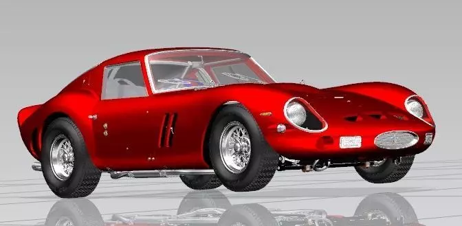 Ferrari 250 gto Classic car  3D print model_0