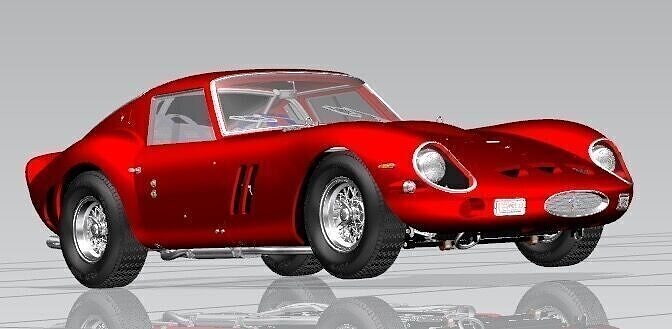 Ferrari 250 gto Classic car  3D print model