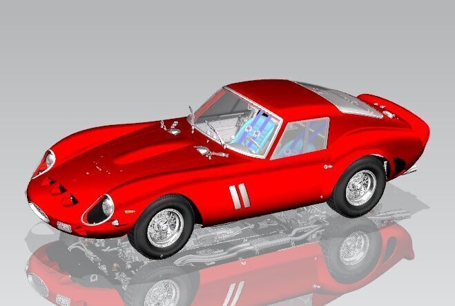 Ferrari 250 gto Classic car  3D print model_4