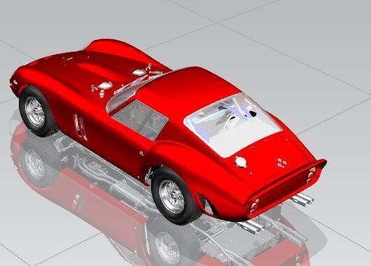 Ferrari 250 gto Classic car  3D print model_3
