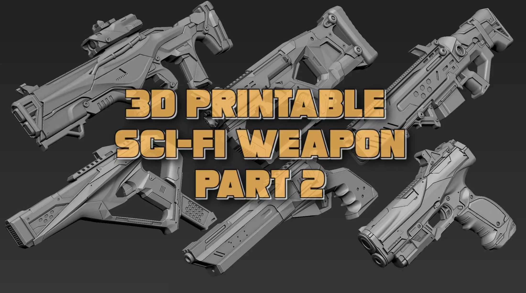 3D Printable Sci-Fi Weapon Part 2 3D model_0