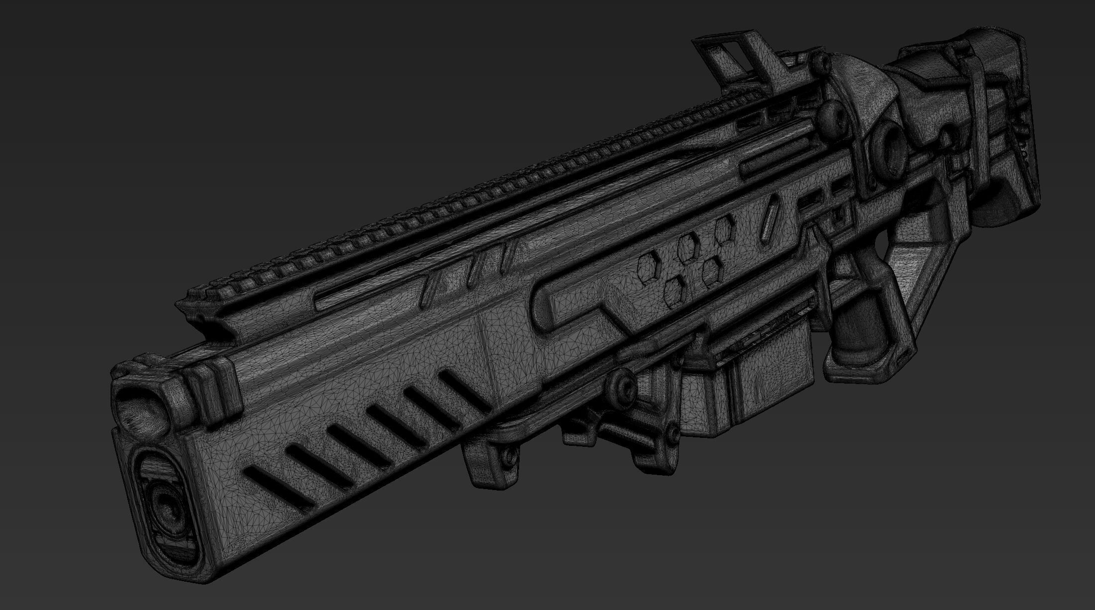 3D Printable Sci-Fi Weapon Part 2 3D model_9