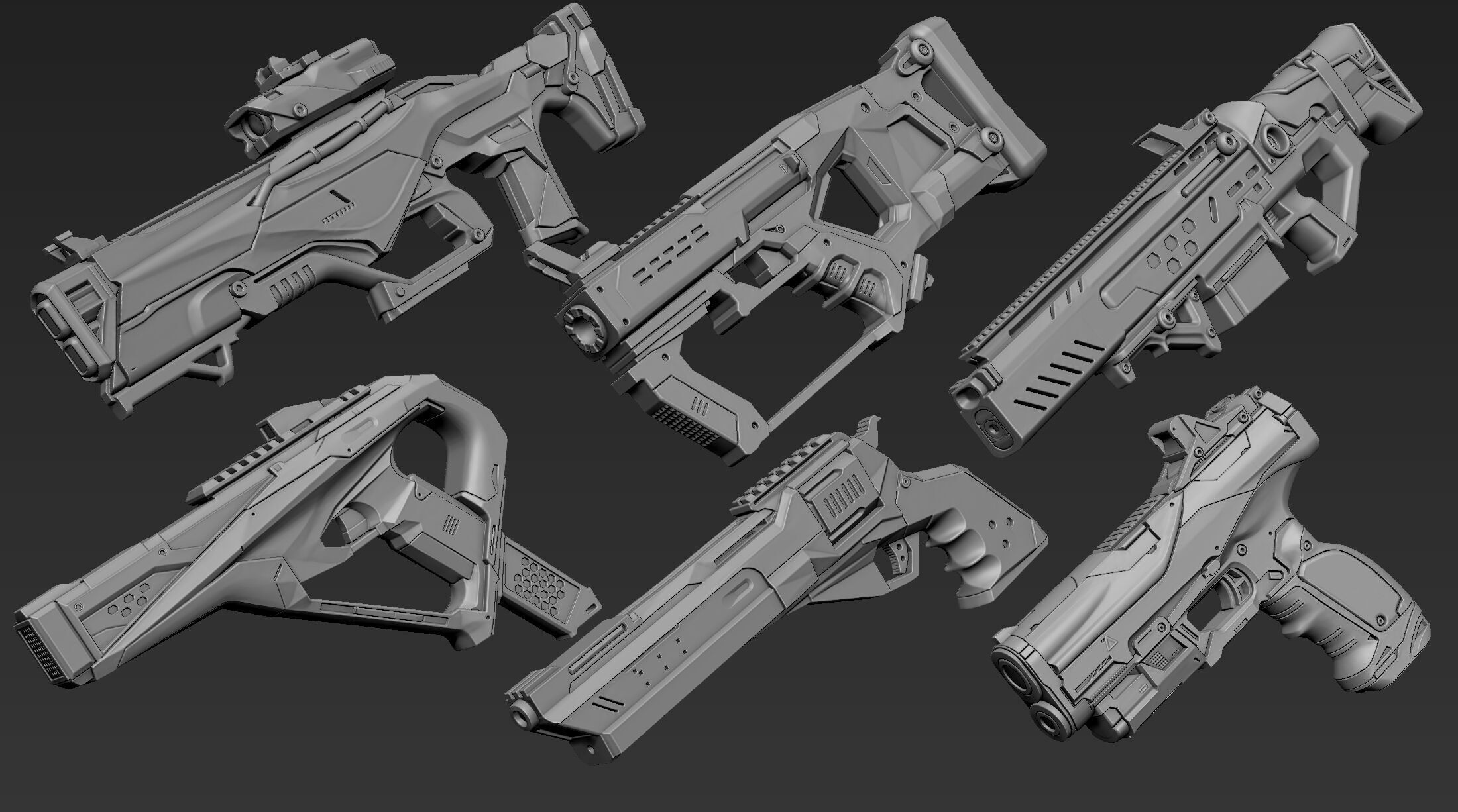 3D Printable Sci-Fi Weapon Part 2 3D model_1