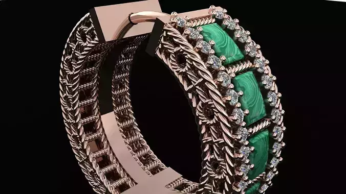 Roberto Coin Art Deco 3D Earring  Bold Gold Design STL for Print