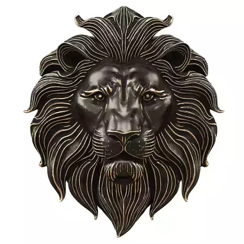 Bas-relief of a lions head