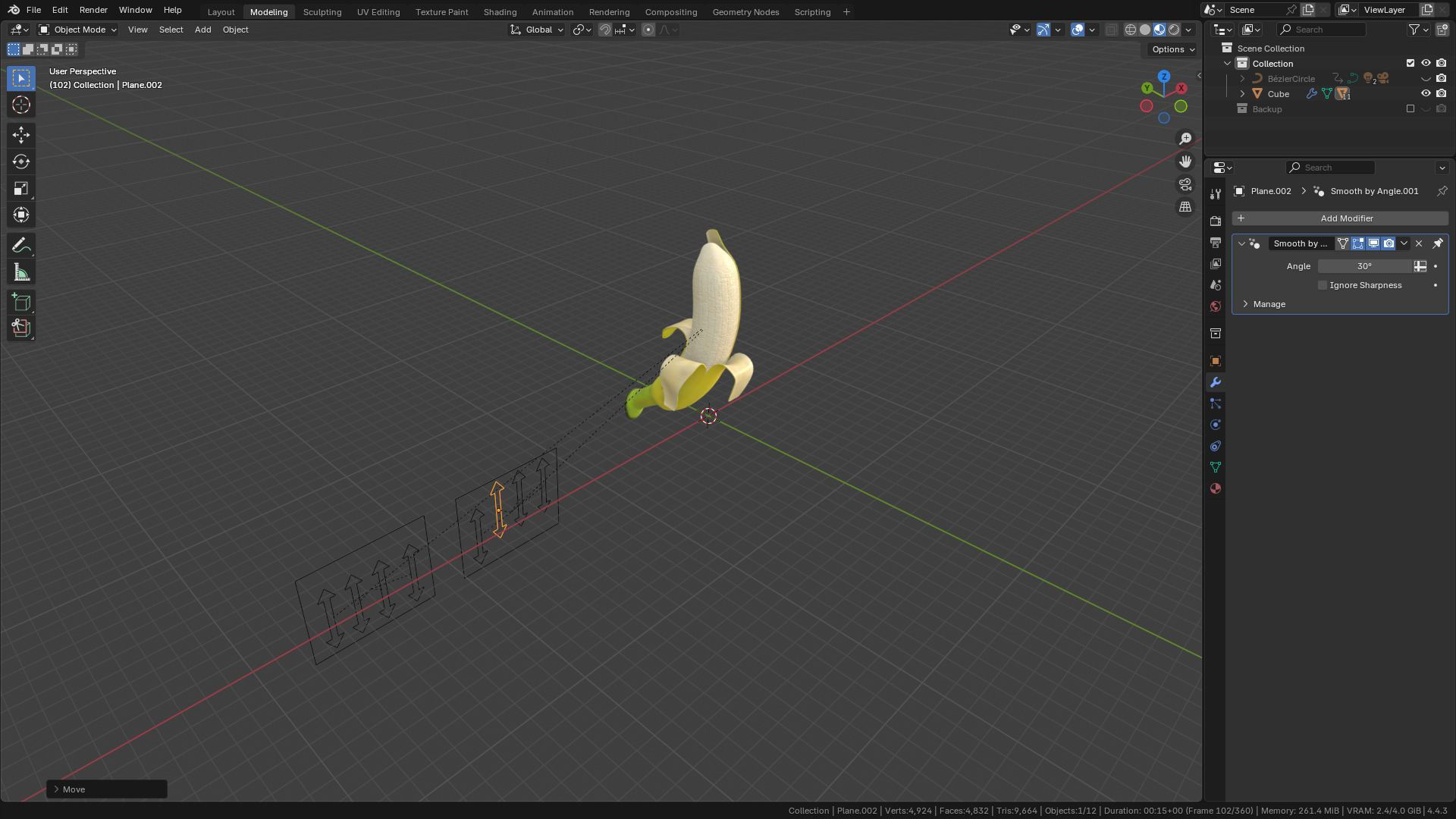 Banana Rigged and Animated 3D model_61