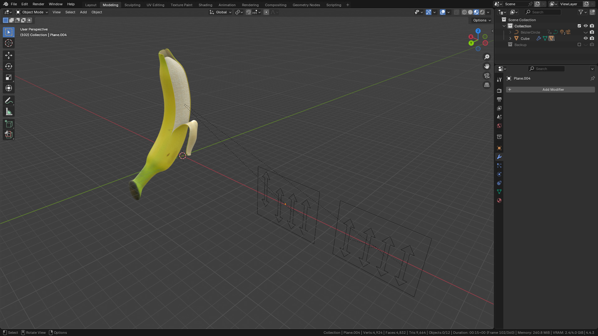 Banana Rigged and Animated 3D model_60