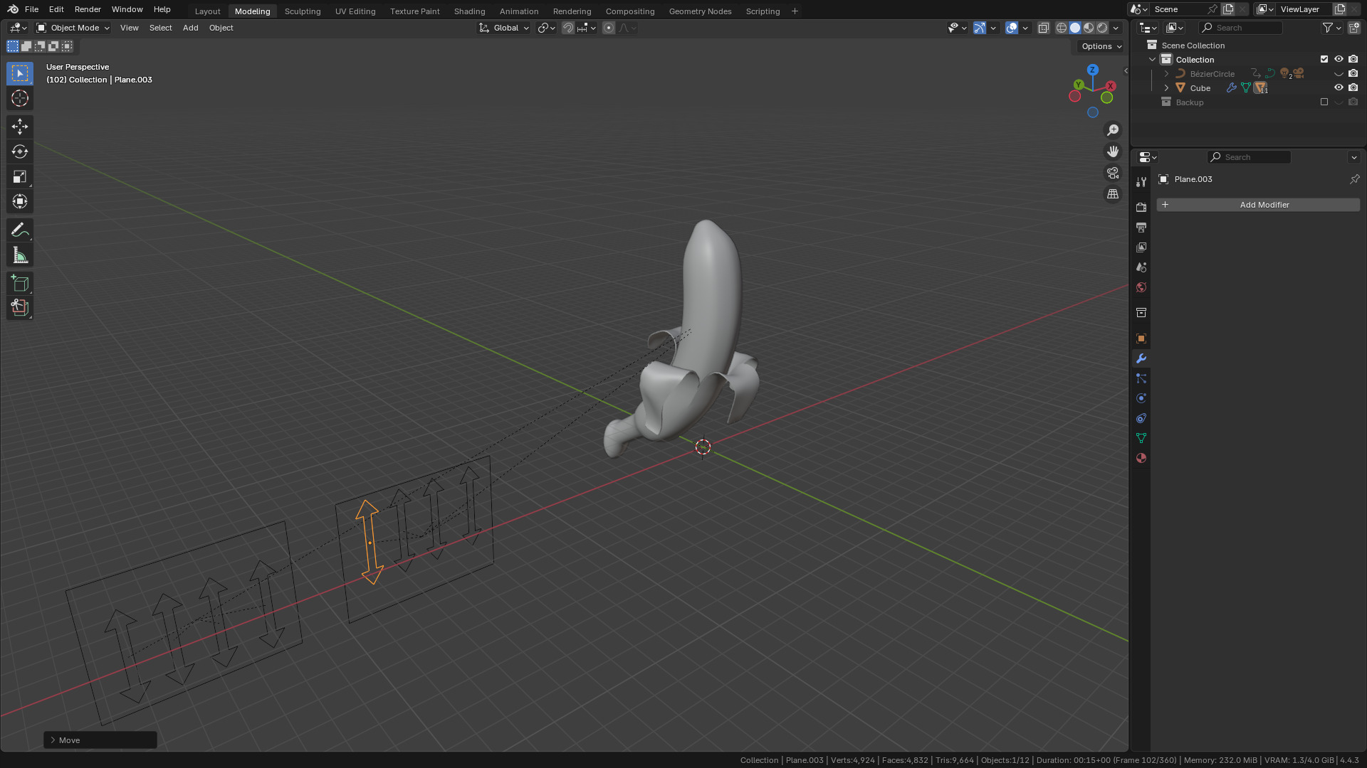 Banana Rigged and Animated 3D model_62