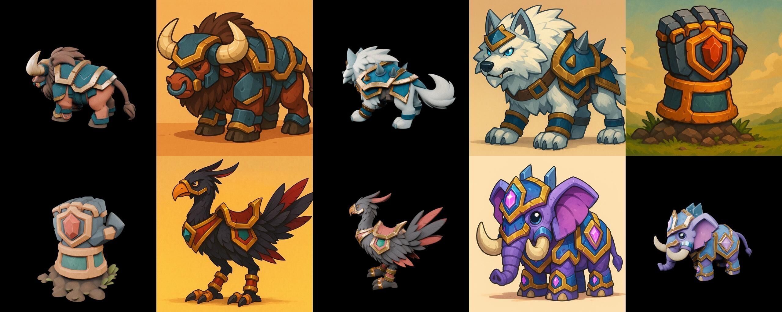 MountWorld bundle 63 pack 100 glb Low-poly 3D model_12