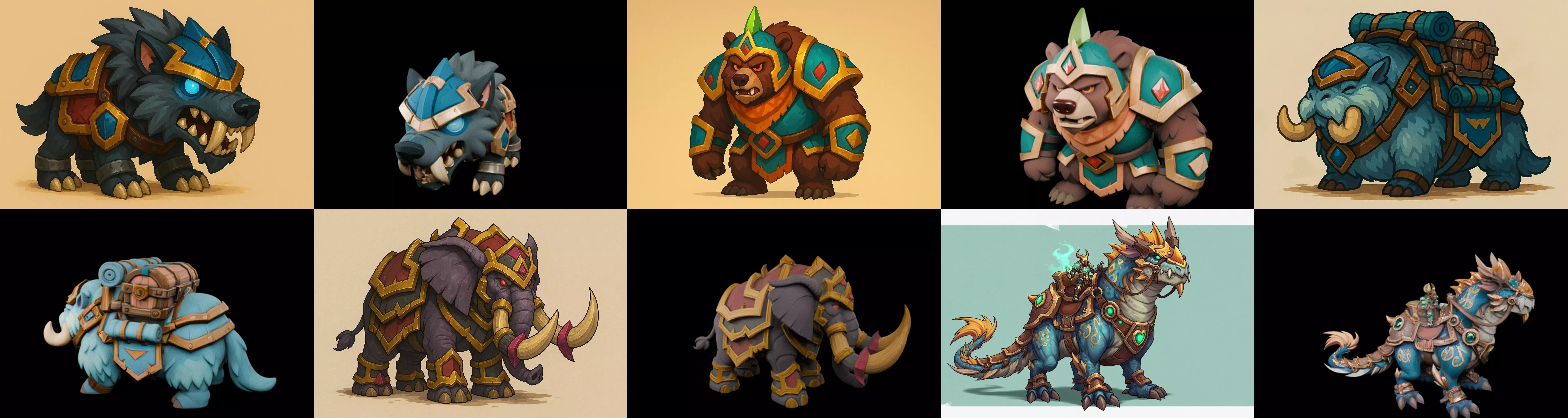 MountWorld bundle 61 pack 100 glb Low-poly 3D model_0