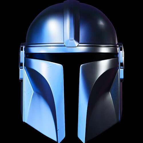 MANDALORIAN HELMET - Lifesize - Fan Art 3D Print Model Low-poly 3D print model