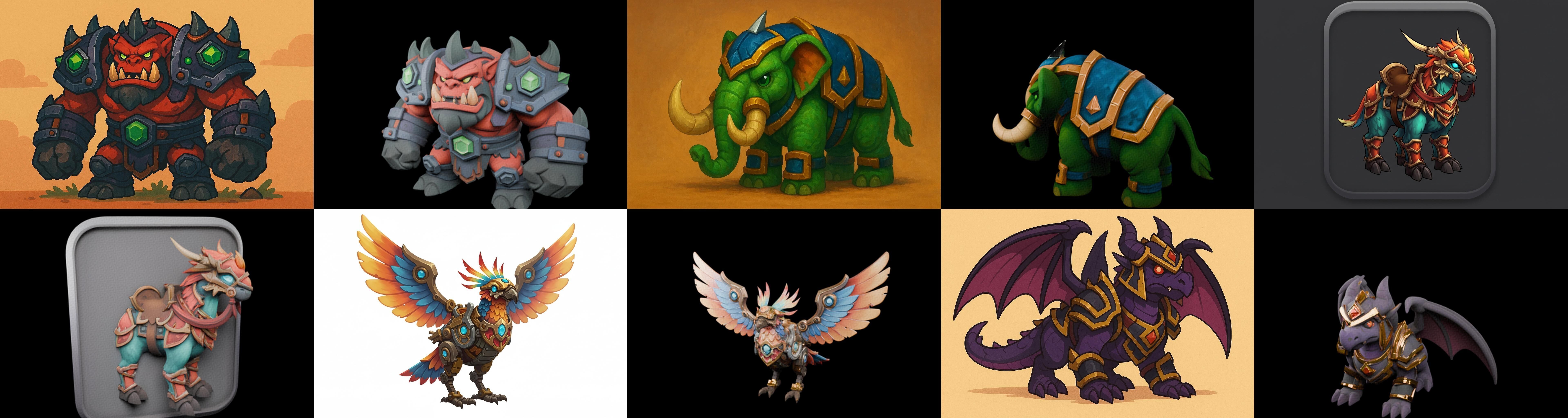 MountWorld bundle 60 pack 100 glb Low-poly 3D model_4