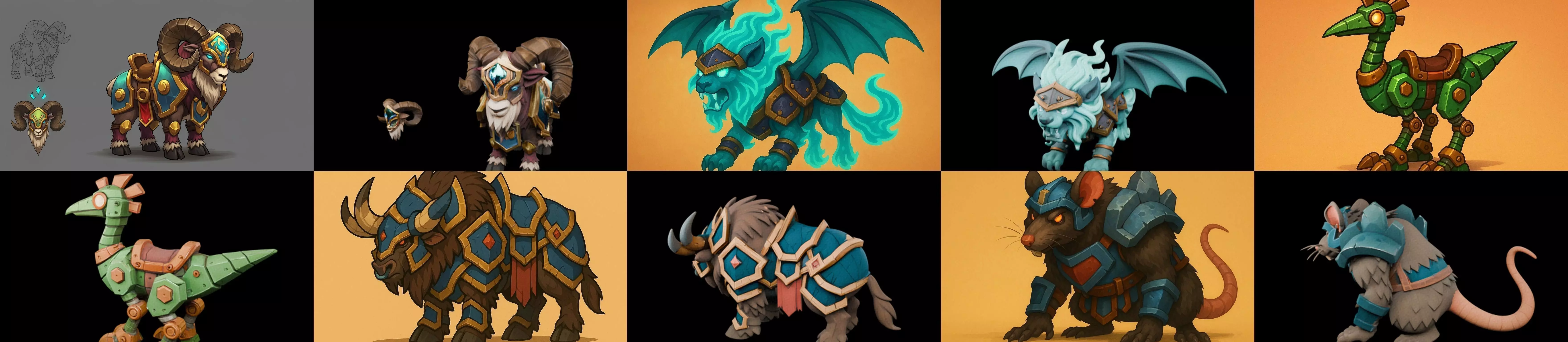 MountWorld bundle 60 pack 100 glb Low-poly 3D model_0