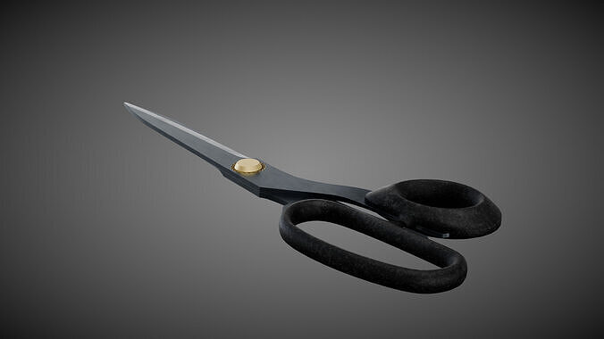 Fabric Scissors Low-poly 3D model
