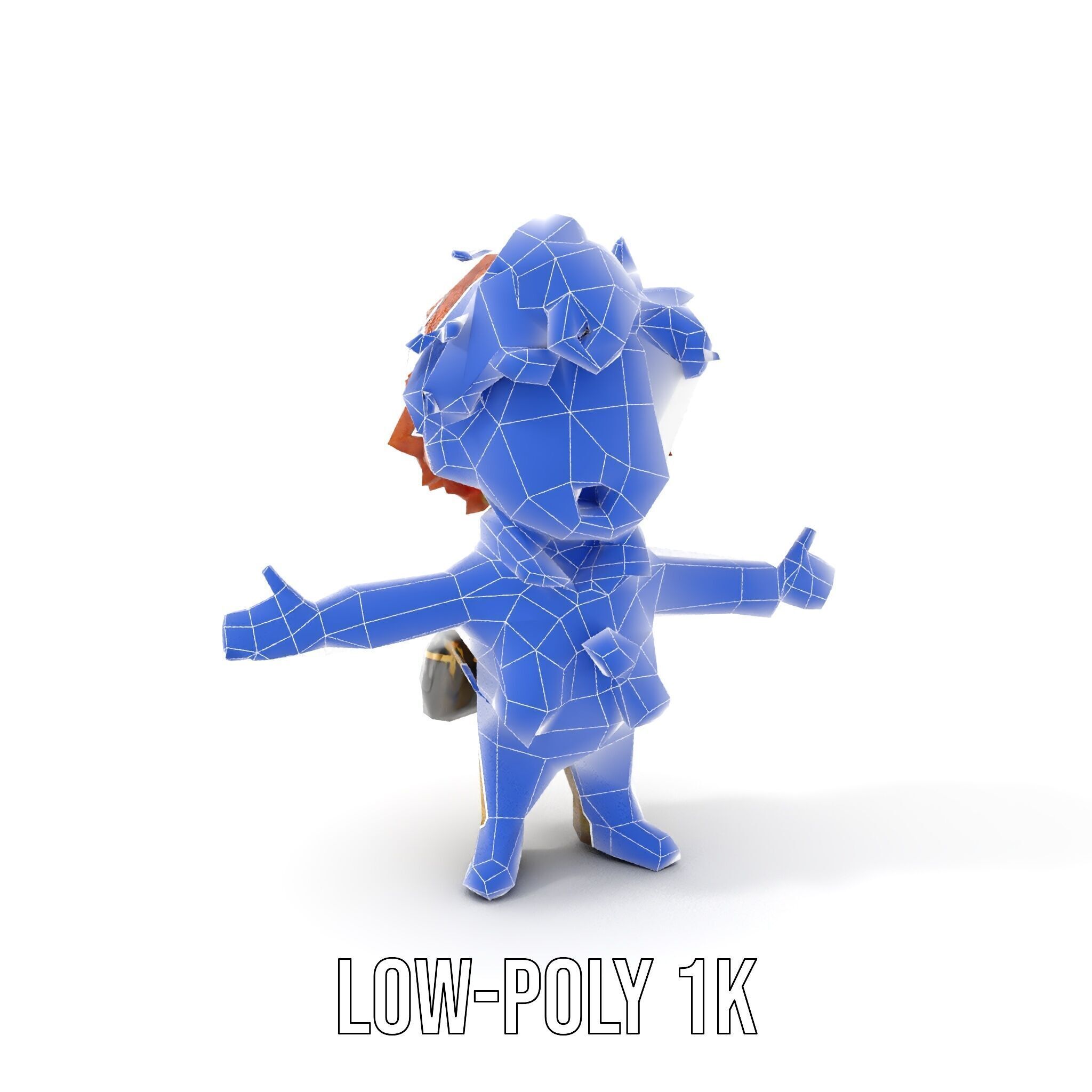 Adventure Boy Explorer Rigged and Animated Low-poly 3D model_15