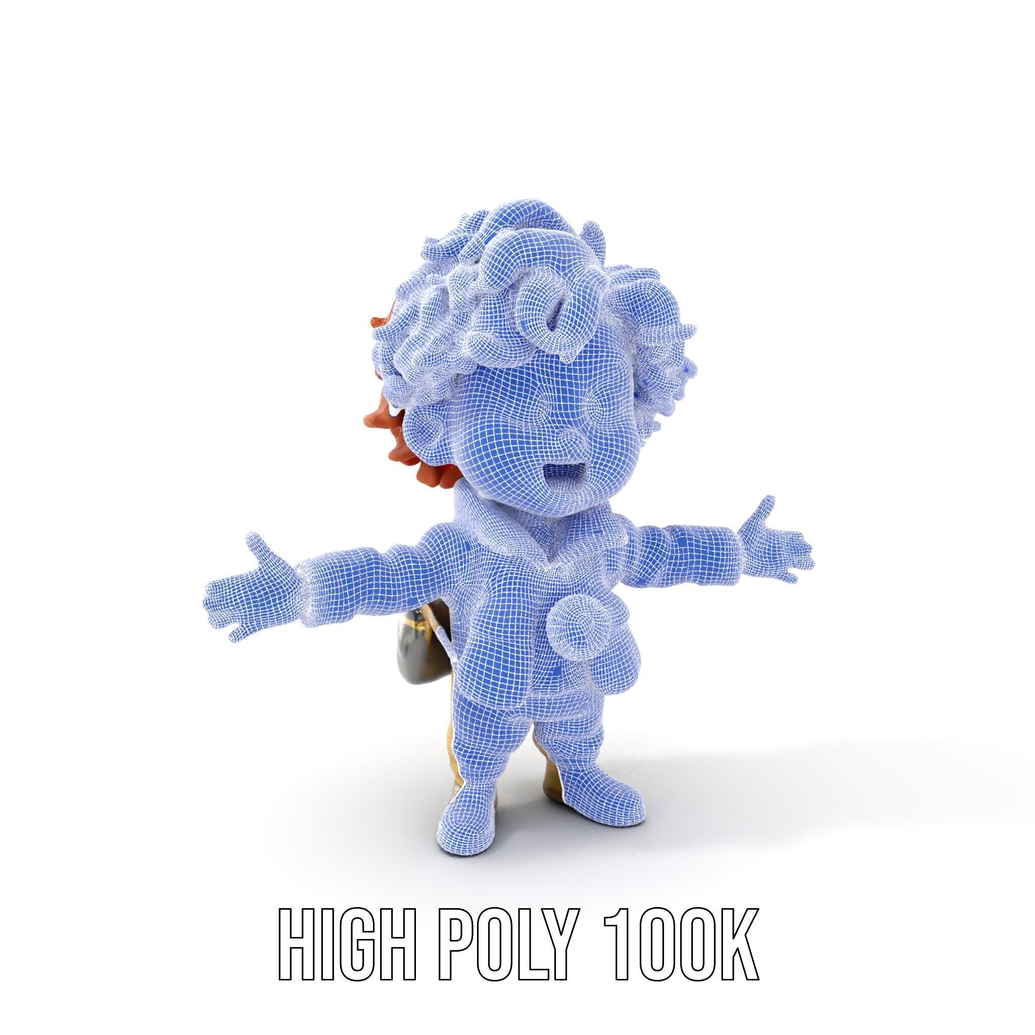 Adventure Boy Explorer Rigged and Animated Low-poly 3D model_4