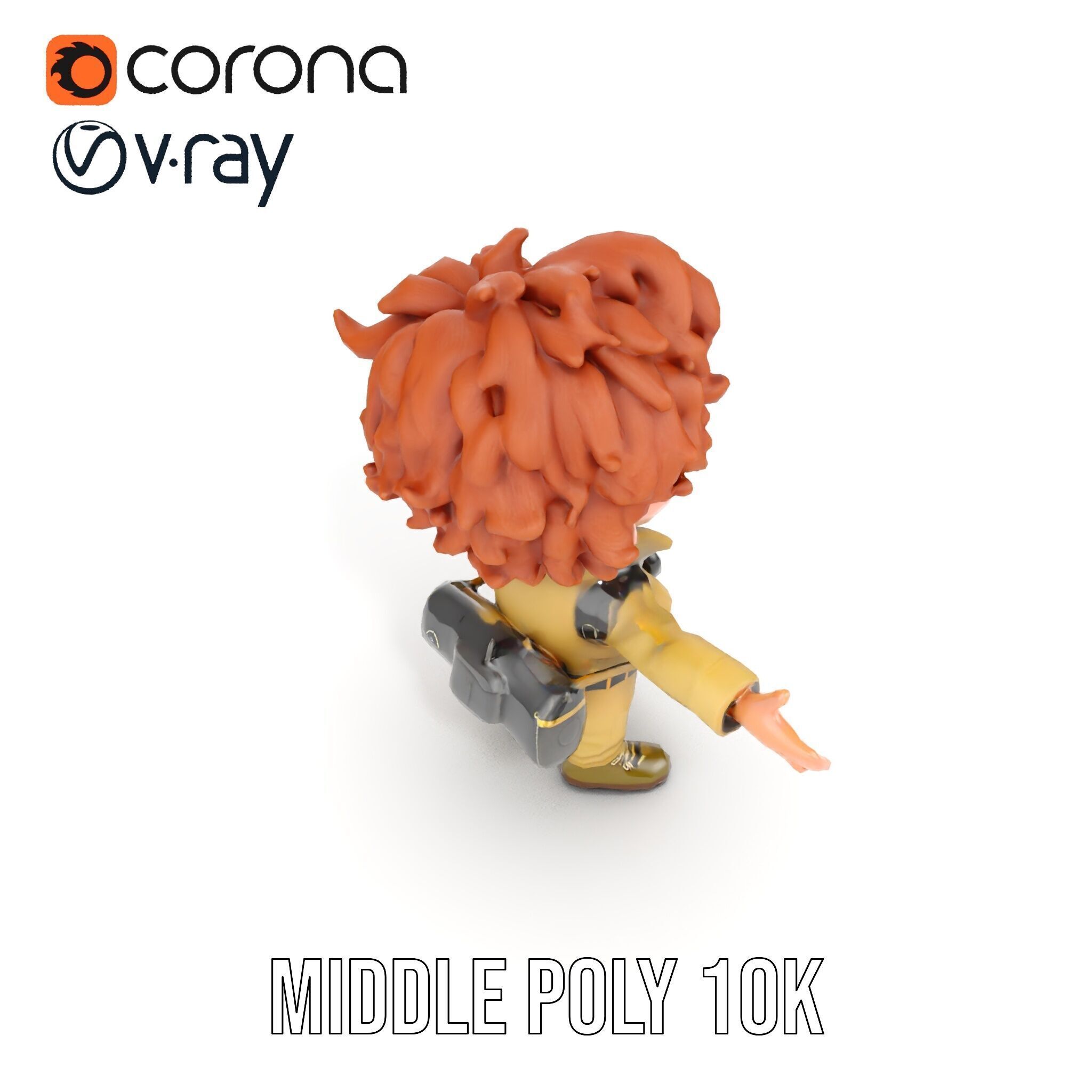 Adventure Boy Explorer Rigged and Animated Low-poly 3D model_19