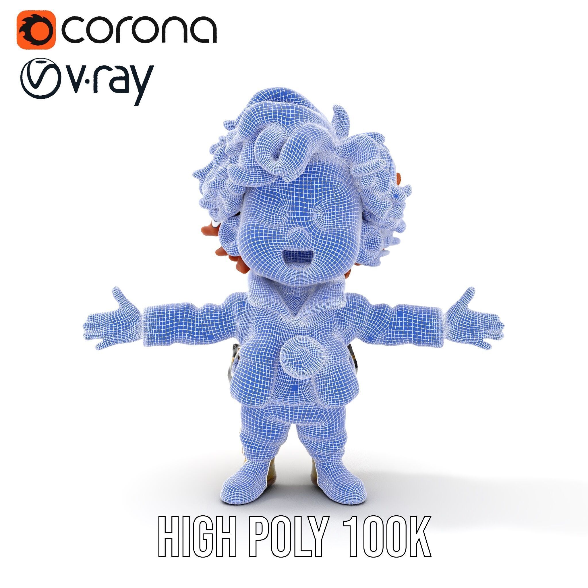 Adventure Boy Explorer Rigged and Animated Low-poly 3D model_13