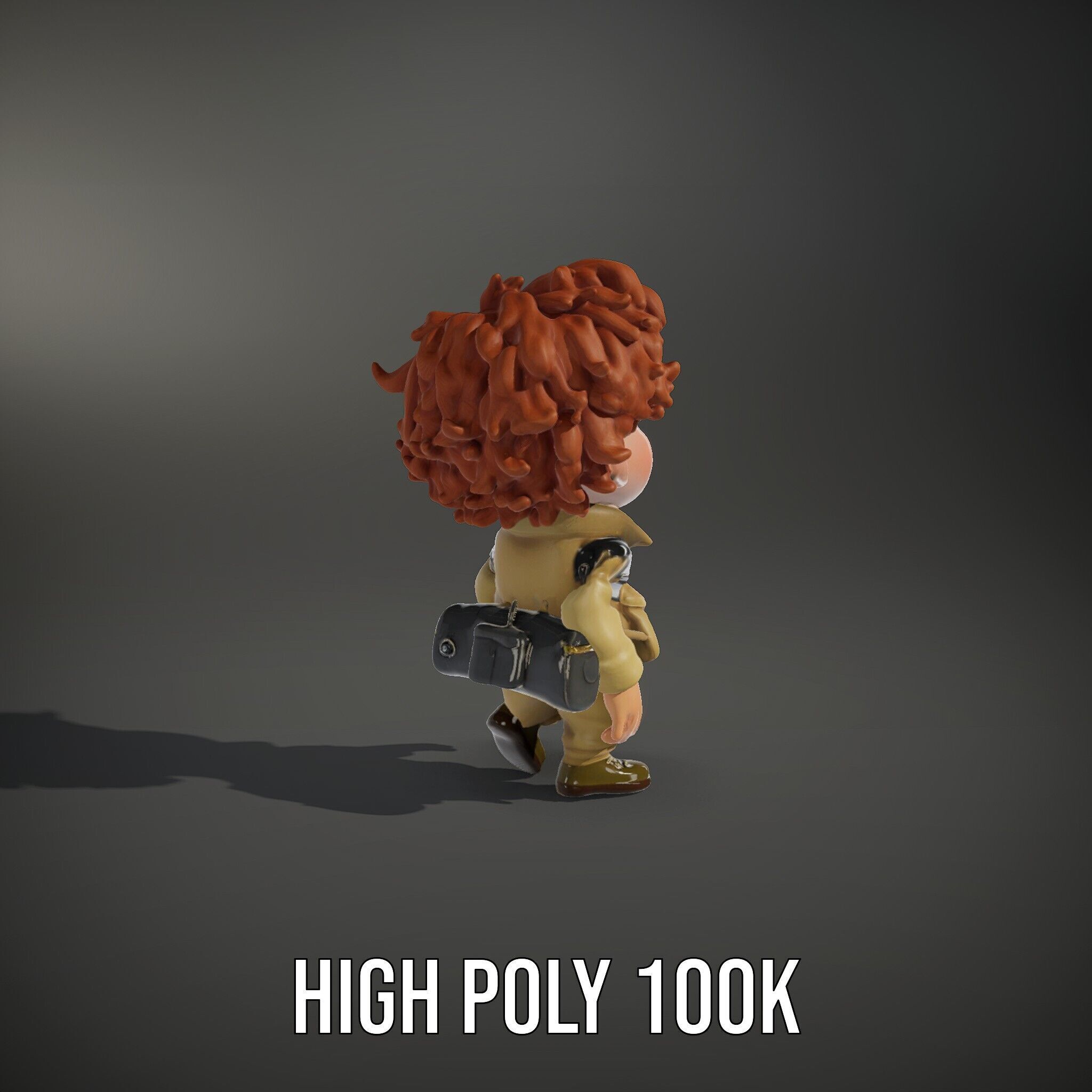 Adventure Boy Explorer Rigged and Animated Low-poly 3D model_39