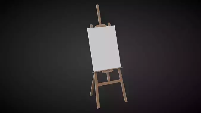 Wooden Easel Low-poly 3D model
