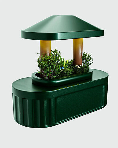 Verdea night lamp with planter 3D model