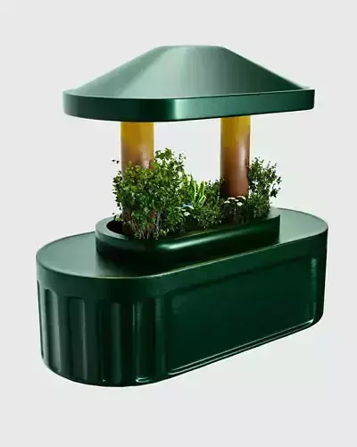 Verdea night lamp with planter 3D model