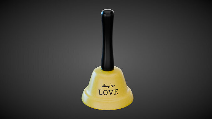 Hand Bell Low-poly 3D model