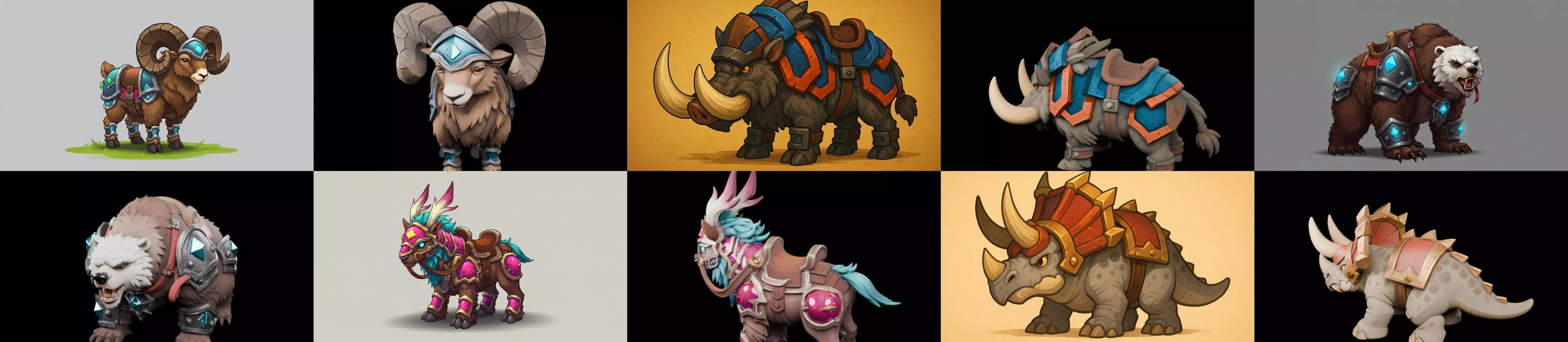 MountWorld bundle 55 pack 100 glb Low-poly 3D model_0