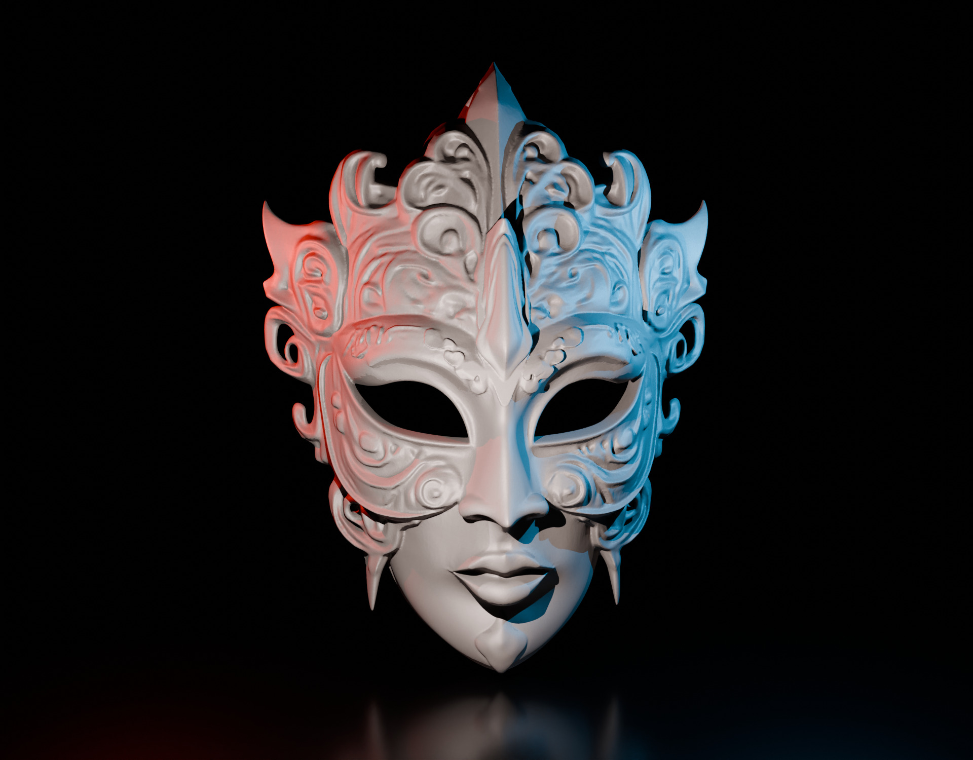 Elegant 3D Prom Mask Perfect for Digital Art and 3D Printing 3D print model_17