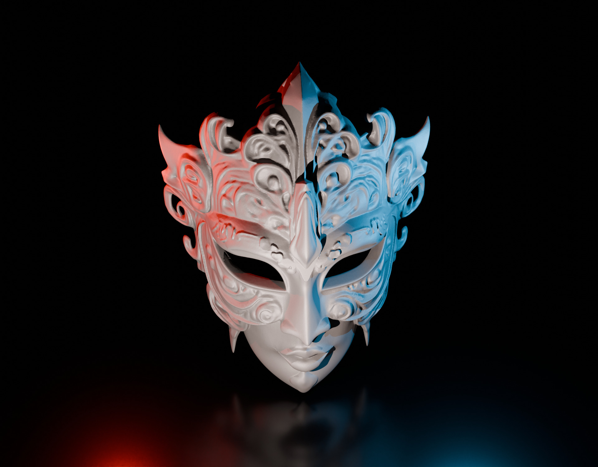 Elegant 3D Prom Mask Perfect for Digital Art and 3D Printing 3D print model_27