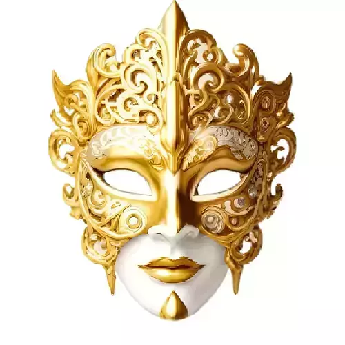 Elegant 3D Prom Mask Perfect for Digital Art and 3D Printing 3D print model