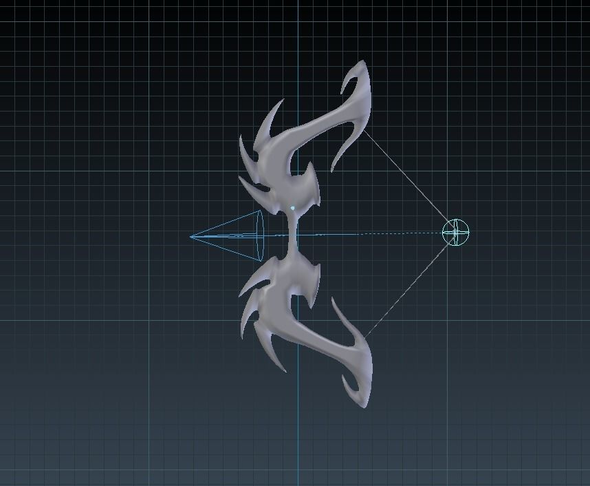 Fantasy Bow Free low-poly 3D model_3