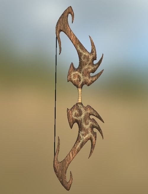 Fantasy Bow Free low-poly 3D model_0