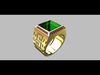 Square Onyx Ring 3D print model_1