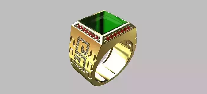 Square Onyx Ring