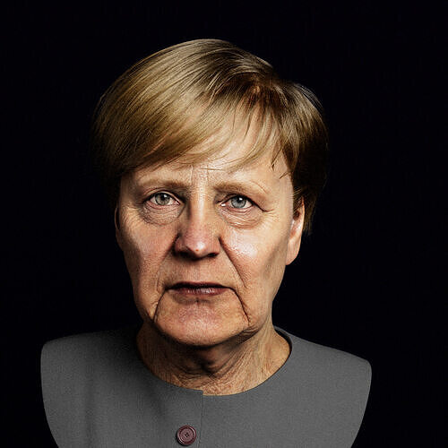 3D model of Angela Merkel Low-poly 3D model