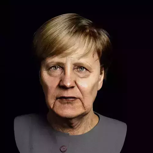 3D model of Angela Merkel Low-poly 3D model