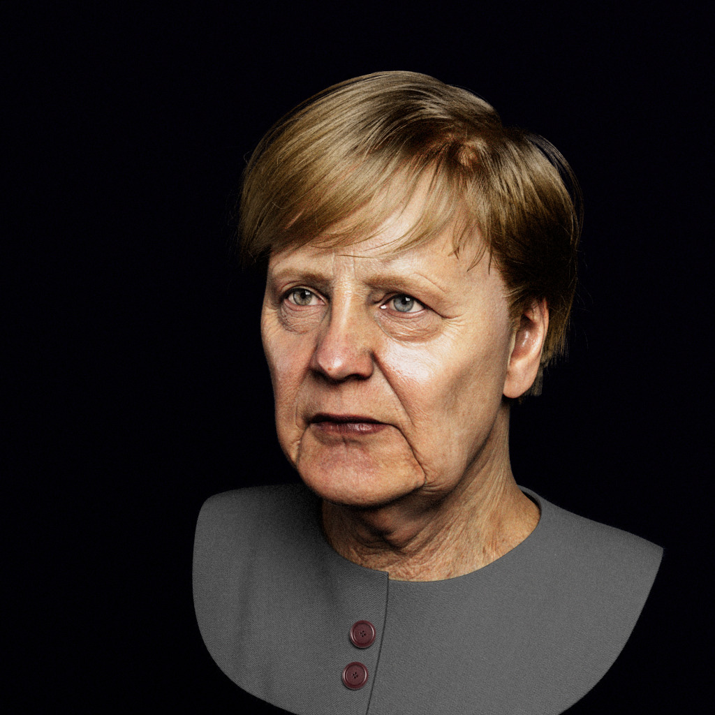 3D model of Angela Merkel Low-poly 3D model_1