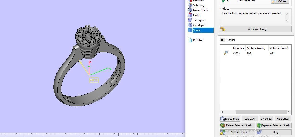 Diamonds Ring for women 3D print model_19
