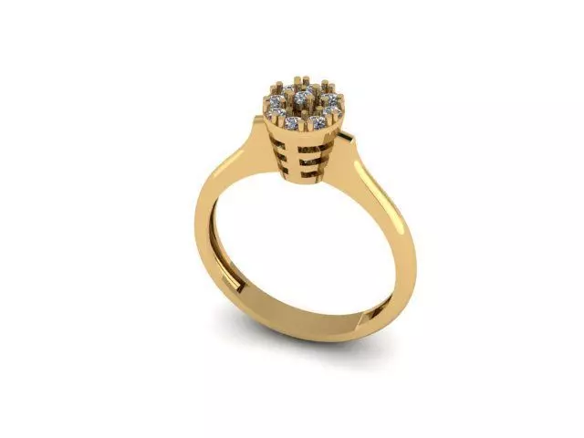 Diamonds Ring for women 3D print model_0