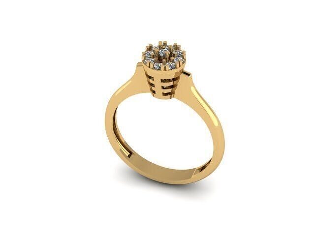 Diamonds Ring for women 3D print model